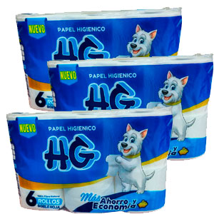 PAPEL HIGIÉNICO ECONÓMICO HG 15 MTS X 8